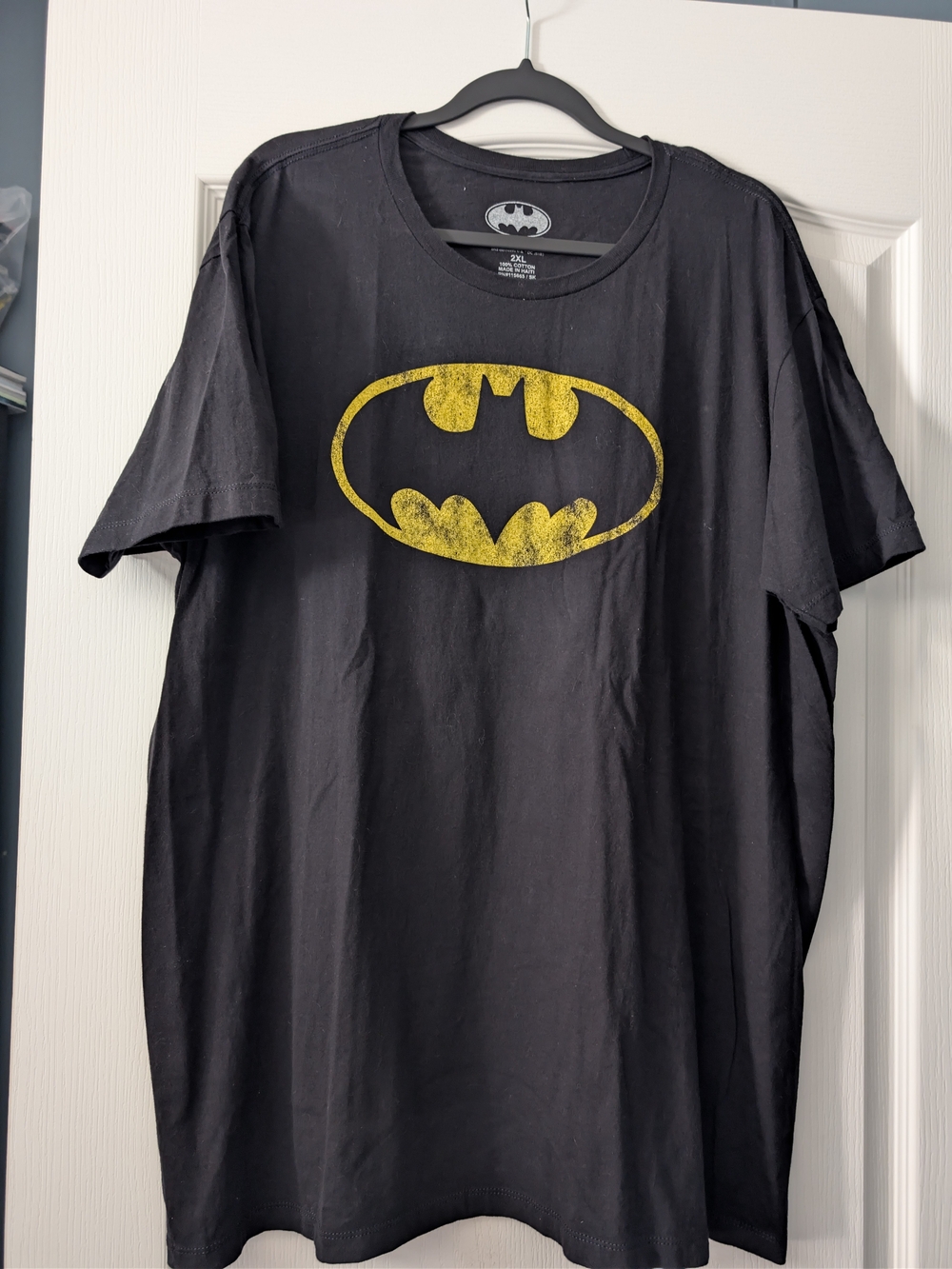 Batman And WWE Logo Black Graphic T‑Shirts 2Xl